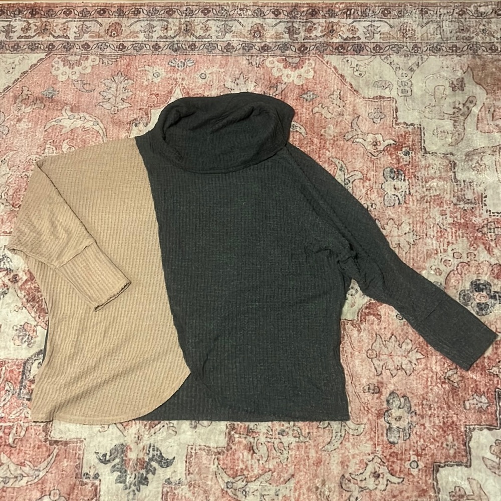 Turtleneck Split Front Sweater